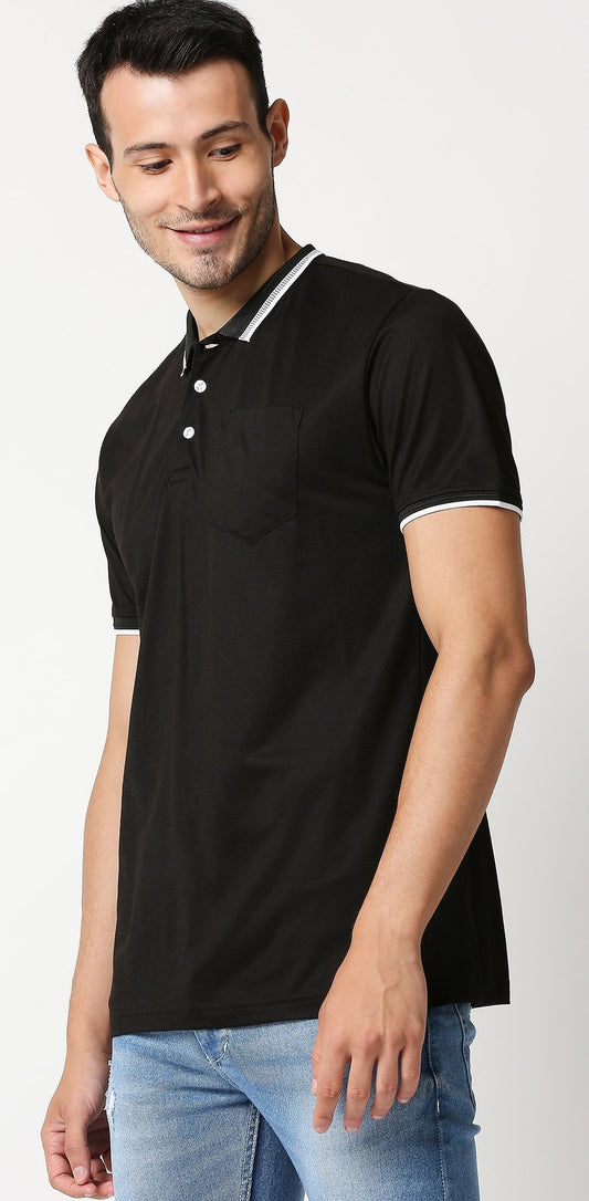 Fostino Zakat Black Polo T-Shirt - Fostino - T-Shirts