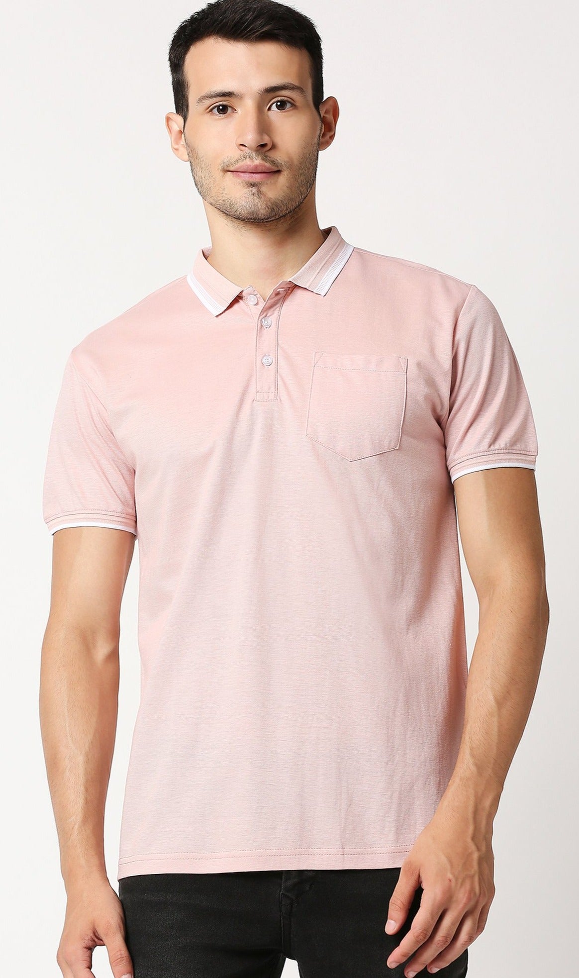 Fostino Zakat Light Pink Polo T-Shirt - Fostino - T-Shirts