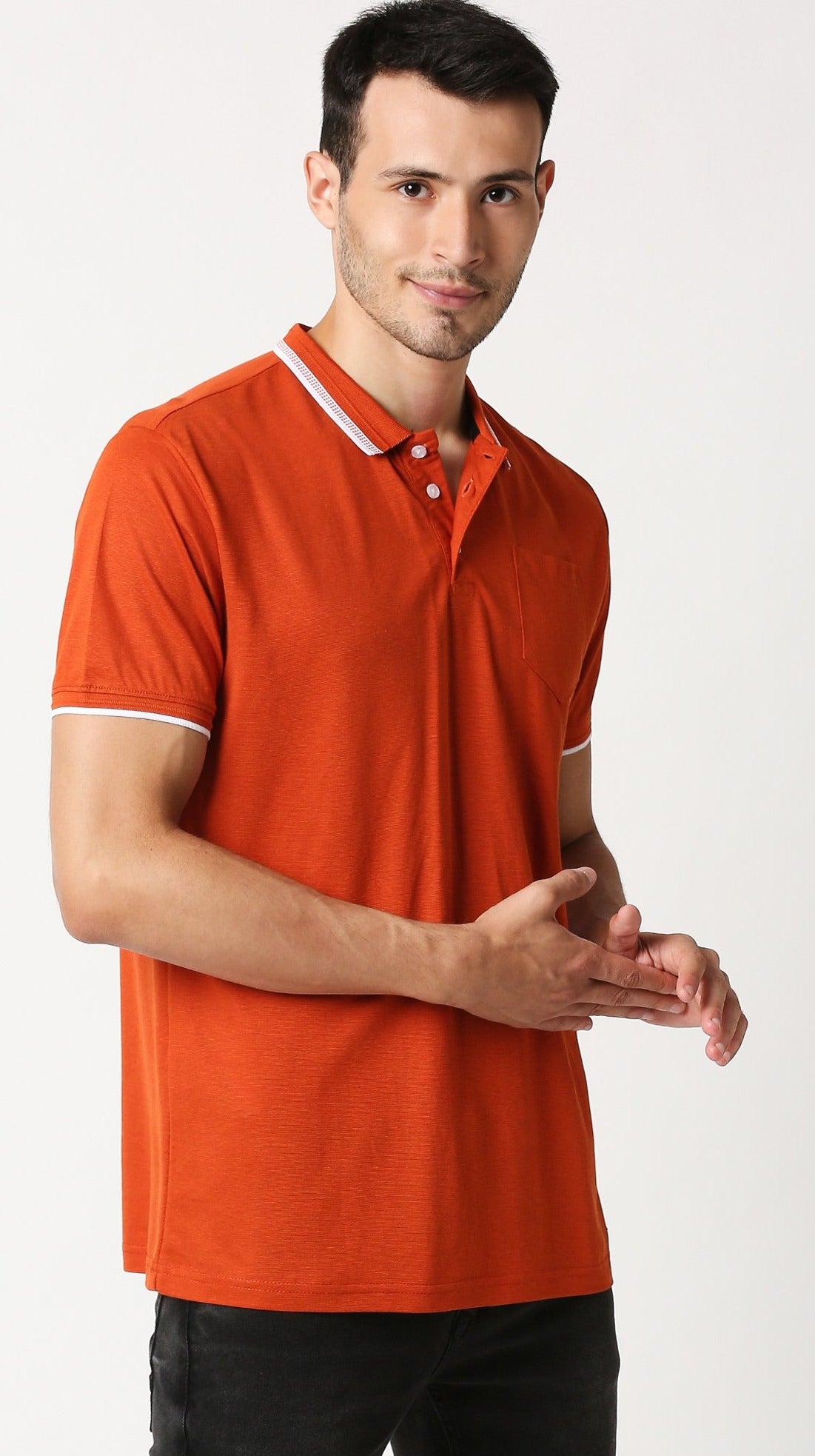 Fostino Zakat Rust Polo T-Shirt - Fostino - T-Shirts